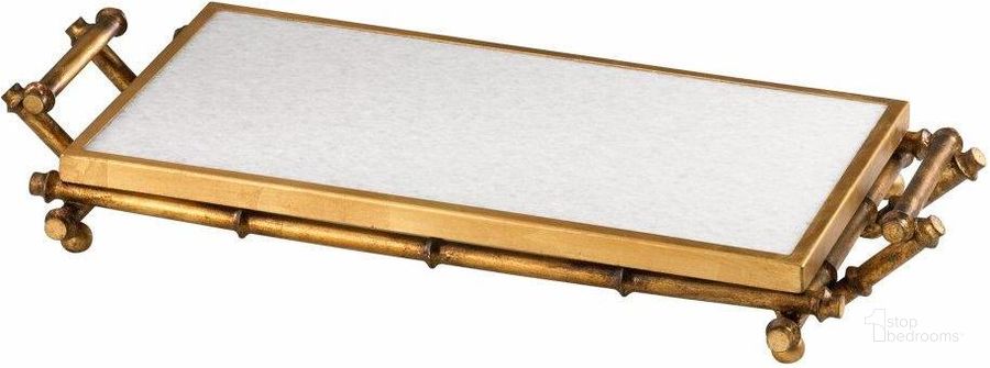 The appearance of Bamboo Serving Tray designed by Cyan Design in the modern / contemporary interior design. This gold piece of furniture  was selected by 1StopBedrooms from Bamboo Collection to add a touch of cosiness and style into your home. Sku: 03079. Product Type: Tray. Material: Iron.