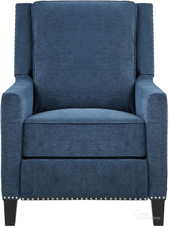 The appearance of Banks Push Back Reclining Chair In Blue designed by Homelegance in the modern / contemporary interior design. This blue piece of furniture  was selected by 1StopBedrooms from Banks Collection to add a touch of cosiness and style into your home. Sku: 8505BU-1. Product Type: Reclining Chair. Material: Textured. Image1