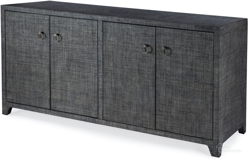 The appearance of Bar Harbor Raffia 4 Door 70 Inch Sideboard In Charcoal designed by Butler Specialty Company in the traditional interior design. This charcoal piece of furniture  was selected by 1StopBedrooms from Bar Harbor Collection to add a touch of cosiness and style into your home. Sku: 5668420. Material: Wood. Product Type: Sideboard. Image1