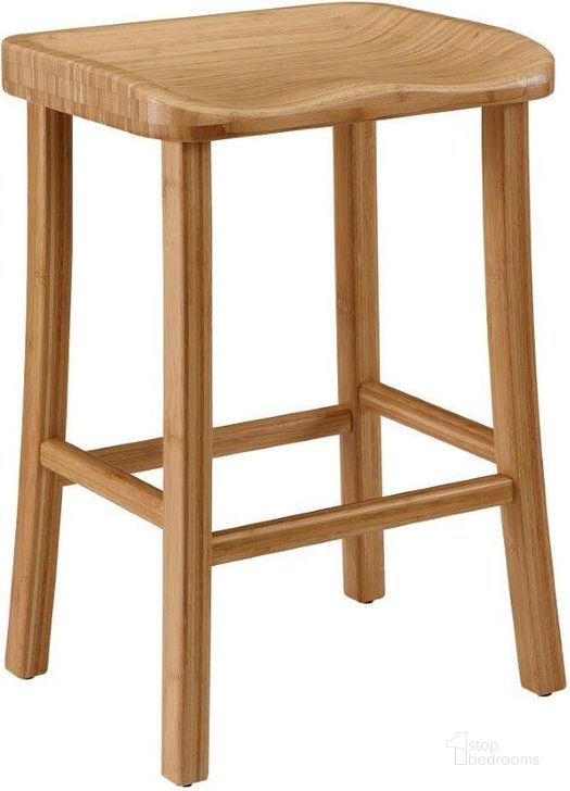 The appearance of Bar Stool Caramelized Tulip Bar Height Stool Set of 2 designed by Greenington in the transitional interior design. This caramelized piece of furniture  was selected by 1StopBedrooms from Bar Stool Collection to add a touch of cosiness and style into your home. Sku: GC0602H. Product Type: Counter Height Chair. Material: Bamboo. Image1