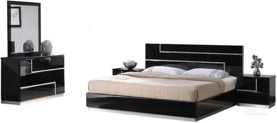 The appearance of Barcelona 5 Piece Wood California King Bedroom Set In Black High Gloss designed by Best Master Furniture in the modern / contemporary interior design. This black piece of furniture  was selected by 1StopBedrooms from Barcelona Collection to add a touch of cosiness and style into your home. Sku: BARCBCK5. Material: Wood. Product Type: Bedroom Set. Image1