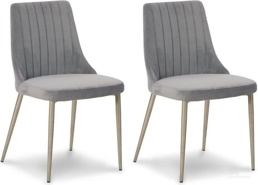 The appearance of Barchoni Grey Dining Chair Set Of 2 designed by Signature Design by Ashley in the modern / contemporary interior design. This gray piece of furniture  was selected by 1StopBedrooms from Barchoni Collection to add a touch of cosiness and style into your home. Sku: D262-01. Material: Fabric. Product Type: Dining Chair. Image1