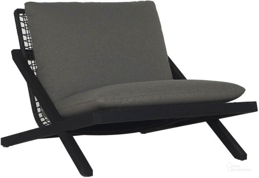 The appearance of Bari Lounge Chair In Charcoal And Gracebay Grey designed by Sunpan in the modern / contemporary interior design. This grey and charcoal piece of furniture  was selected by 1StopBedrooms from Bari Collection to add a touch of cosiness and style into your home. Sku: 109460. Material: Fabric. Product Type: Outdoor Lounge Chair. Image1