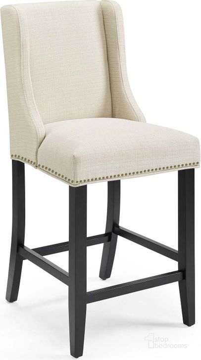 The appearance of Baron Beige Upholstered Fabric Counter Stool designed by Modway in the modern / contemporary interior design. This beige piece of furniture  was selected by 1StopBedrooms from Baron Collection to add a touch of cosiness and style into your home. Sku: EEI-3735-BEI. Material: Wood. Product Type: Barstool. Image1