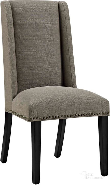 The appearance of Baron Granite Fabric Dining Chair designed by Modway in the modern / contemporary interior design. This granite piece of furniture  was selected by 1StopBedrooms from Baron Collection to add a touch of cosiness and style into your home. Sku: EEI-2233-GRA. Material: Wood. Product Type: Dining Chair. Image1