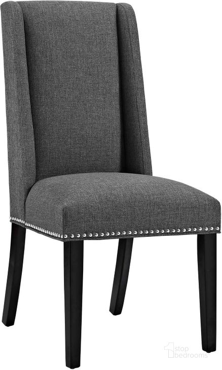 The appearance of Baron Gray Fabric Dining Chair designed by Modway in the modern / contemporary interior design. This gray piece of furniture  was selected by 1StopBedrooms from Baron Collection to add a touch of cosiness and style into your home. Sku: EEI-2233-GRY. Material: Wood. Product Type: Dining Chair. Image1