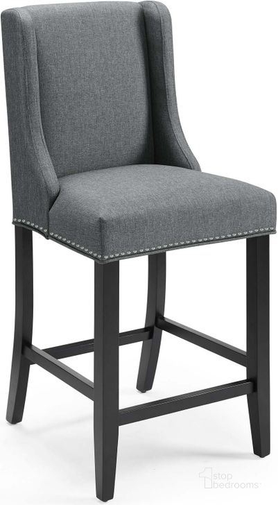 The appearance of Baron Gray Upholstered Fabric Counter Stool designed by Modway in the modern / contemporary interior design. This gray piece of furniture  was selected by 1StopBedrooms from Baron Collection to add a touch of cosiness and style into your home. Sku: EEI-3735-GRY. Material: Wood. Product Type: Barstool. Image1