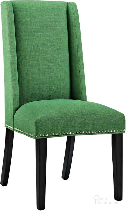 The appearance of Baron Kelly Green Fabric Dining Chair designed by Modway in the modern / contemporary interior design. This kelly green piece of furniture  was selected by 1StopBedrooms from Baron Collection to add a touch of cosiness and style into your home. Sku: EEI-2233-GRN. Material: Wood. Product Type: Dining Chair. Image1