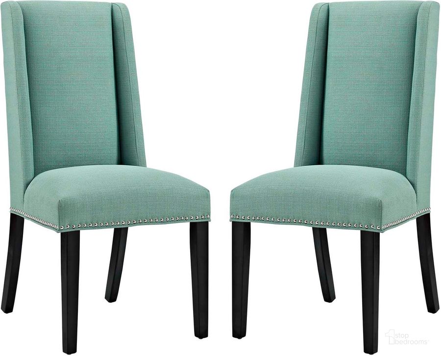 The appearance of Baron Laguna Dining Chair Fabric Set of 2 designed by Modway in the modern / contemporary interior design. This laguna piece of furniture  was selected by 1StopBedrooms from Baron Collection to add a touch of cosiness and style into your home. Sku: EEI-2748-LAG-SET. Material: Wood. Product Type: Dining Chair. Image1