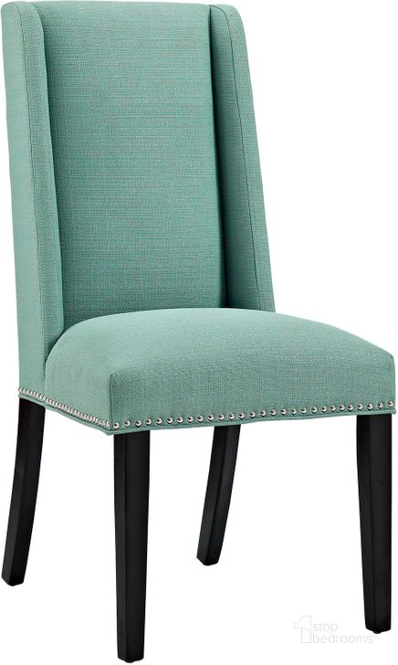 The appearance of Baron Laguna Fabric Dining Chair designed by Modway in the modern / contemporary interior design. This laguna piece of furniture  was selected by 1StopBedrooms from Baron Collection to add a touch of cosiness and style into your home. Sku: EEI-2233-LAG. Material: Wood. Product Type: Dining Chair. Image1