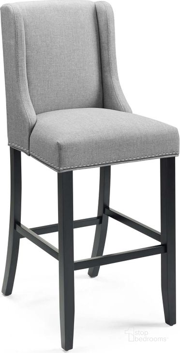 The appearance of Baron Light Gray Upholstered Fabric Bar Stool designed by Modway in the modern / contemporary interior design. This light gray piece of furniture  was selected by 1StopBedrooms from Baron Collection to add a touch of cosiness and style into your home. Sku: EEI-3737-LGR. Material: MDF. Product Type: Barstool. Image1
