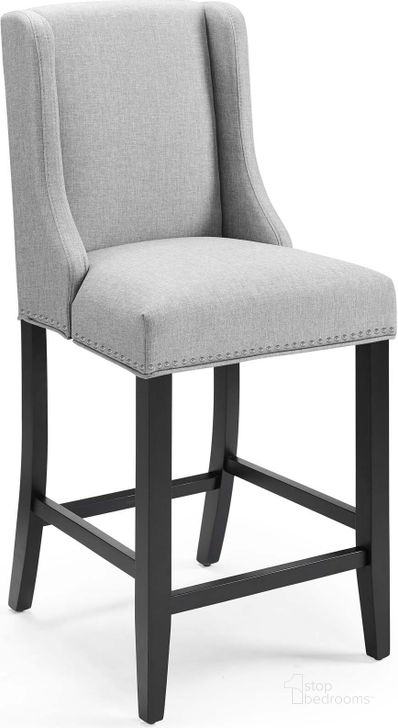 The appearance of Baron Light Gray Upholstered Fabric Counter Stool designed by Modway in the modern / contemporary interior design. This light gray piece of furniture  was selected by 1StopBedrooms from Baron Collection to add a touch of cosiness and style into your home. Sku: EEI-3735-LGR. Material: Wood. Product Type: Barstool. Image1