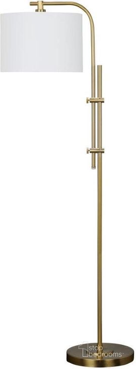 The appearance of Baronvale Brass Floor Lamp designed by Signature Design by Ashley in the modern / contemporary interior design. This brass piece of furniture  was selected by 1StopBedrooms from Baronvale Collection to add a touch of cosiness and style into your home. Sku: L206051. Product Type: Floor Lamp. Image1