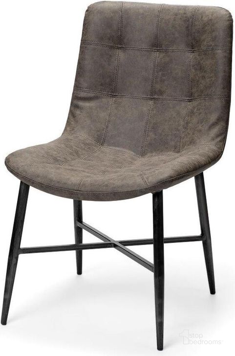 The appearance of Barrow Ii Brown Faux-Leather Seat Black Metal Frame Dining Chair Set of 2 designed by Mercana in the modern / contemporary interior design. This black and brown piece of furniture  was selected by 1StopBedrooms from Barrow Collection to add a touch of cosiness and style into your home. Sku: 68308. Material: Metal. Product Type: Dining Chair. Image1