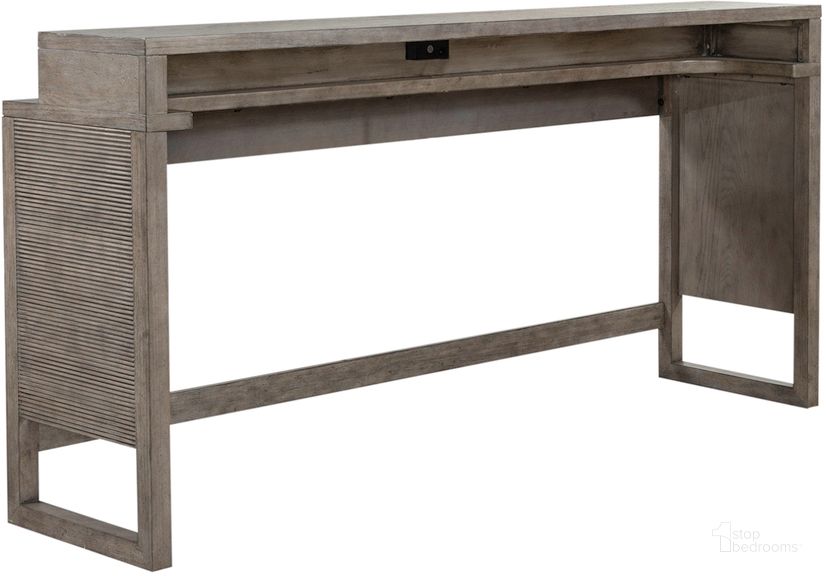 The appearance of Bartlett Field Console Bar Table In Gray designed by Liberty in the modern / contemporary interior design. This gray piece of furniture  was selected by 1StopBedrooms from Bartlett Field Collection to add a touch of cosiness and style into your home. Sku: 798-OT7236. Product Type: Console Table. Material: Rubberwood. Image1