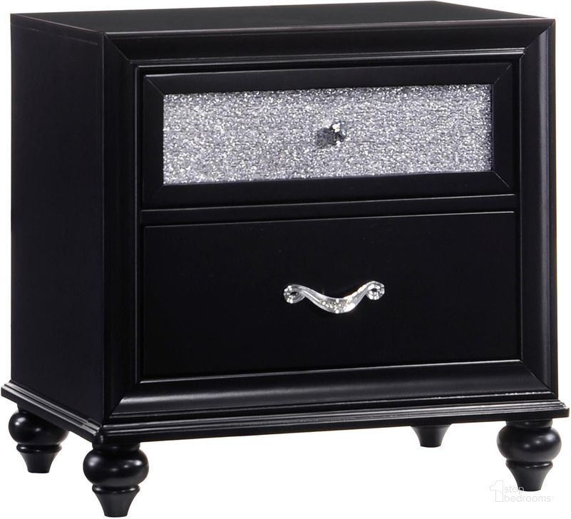 The appearance of Barzini Black Nightstand designed by Coaster in the modern / contemporary interior design. This black piece of furniture  was selected by 1StopBedrooms from Barzini Collection to add a touch of cosiness and style into your home. Sku: 200892. Material: Wood. Product Type: Nightstand. Image1