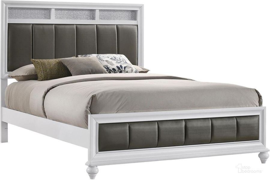 The appearance of Barzini White Queen Panel Bed designed by Coaster in the transitional interior design. This white piece of furniture  was selected by 1StopBedrooms from Barzini Collection to add a touch of cosiness and style into your home. Sku: 205891QB1;205891QB2. Bed Type: Panel Bed. Material: Wood. Product Type: Panel Bed. Bed Size: Queen. Image1