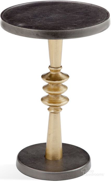 The appearance of Bassett Mirror Mundy Brass Bronze Scatter Table designed by Bassett Mirror Company in the rustic / southwestern interior design. This brass piece of furniture  was selected by 1StopBedrooms from Mundy Collection to add a touch of cosiness and style into your home. Sku: 6400-LR-223. Product Type: End Table. Material: Iron.