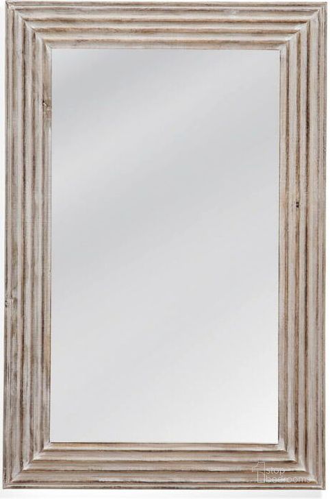 The appearance of Bassett Mirror Prichard White Burnt Wall Mirror designed by Bassett Mirror Company in the transitional interior design. This white piece of furniture  was selected by 1StopBedrooms from Prichard Collection to add a touch of cosiness and style into your home. Sku: M4471EC. Product Type: Wall Mirror.