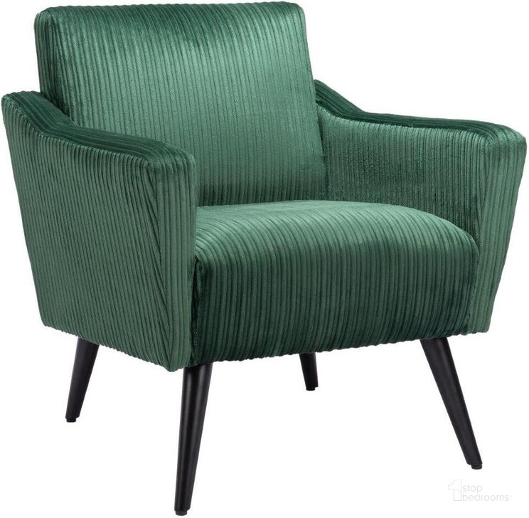 The appearance of Bastille Accent Chair Green designed by Zuo Modern in the modern / contemporary interior design. This green piece of furniture  was selected by 1StopBedrooms from Bastille Collection to add a touch of cosiness and style into your home. Sku: 109220. Product Type: Accent Chair. Material: Rubberwood. Image1