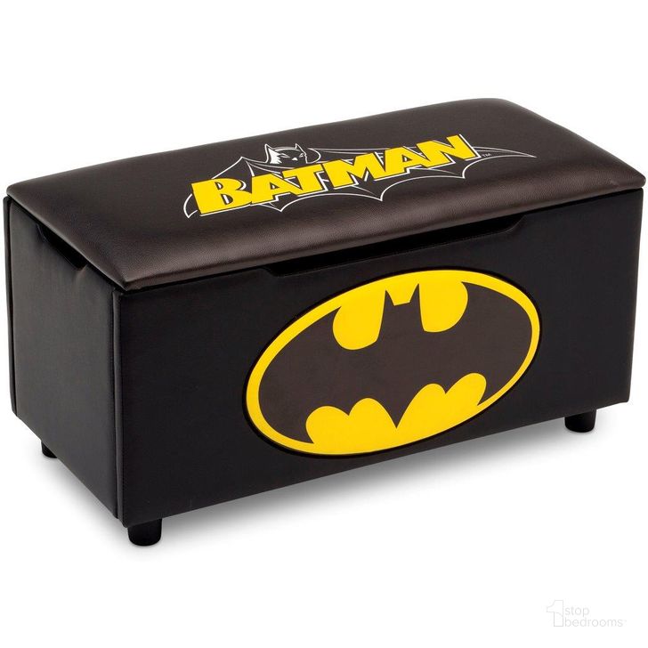 The appearance of Batman Upholstered Storage Bench For Kids designed by Delta Children in the modern / contemporary interior design. This black faux leather piece of furniture  was selected by 1StopBedrooms from  to add a touch of cosiness and style into your home. Sku: TB84700BT-1200. Material: Wood. Product Type: Kids Seating. Image1
