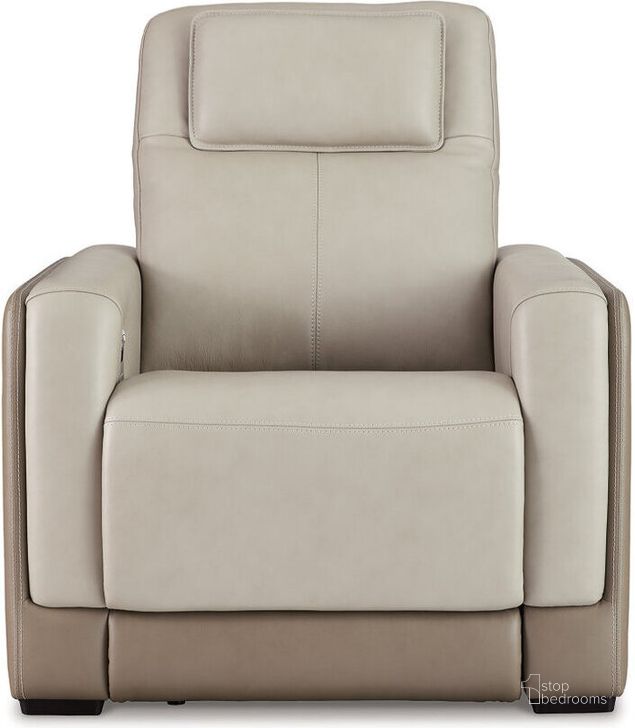 The appearance of Battleville Power Recliner With Adjustable Headrest In Almond designed by Signature Design by Ashley in the modern / contemporary interior design. This almond piece of furniture  was selected by 1StopBedrooms from Battleville Collection to add a touch of cosiness and style into your home. Sku: U3070513. Product Type: Recliner. Image1