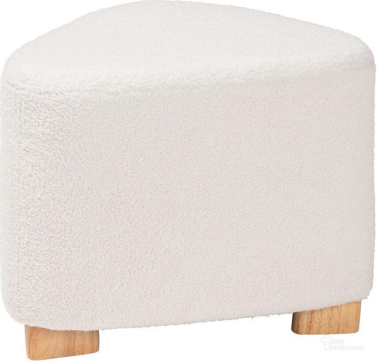 The appearance of Baxton Studio Brielle Modern And Contemporary Ivory Boucle Upholstered And Natural Brown Finished Wood Ottoman designed by Baxton Studio in the modern / contemporary interior design. This ivory piece of furniture  was selected by 1StopBedrooms from Brielle Collection to add a touch of cosiness and style into your home. Sku: 229-Beige-Ottoman. Material: Wood. Product Type: Ottoman. Image1