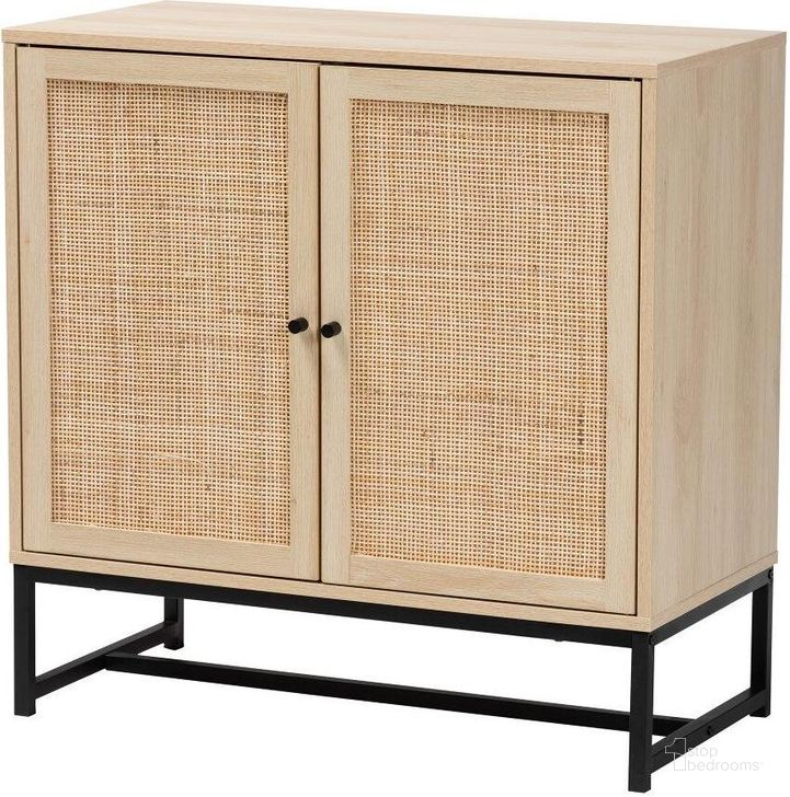 The appearance of Baxton Studio Caterina Mid-Century Modern Transitional Natural Brown Finished Wood And Natural Rattan 2-Door Storage Cabinet designed by Baxton Studio in the transitional interior design. This brown piece of furniture  was selected by 1StopBedrooms from Caterina Collection to add a touch of cosiness and style into your home. Sku: WES-004-Natural/Black-Cabinet. Material: Wood. Product Type: Cabinet. Image1