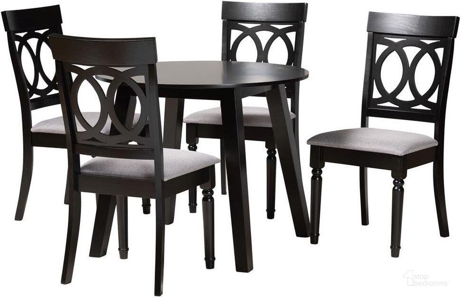 The appearance of Baxton Studio Charlottle Modern Grey Fabric and Dark Brown Finished Wood 5 Piece Dining Set designed by Baxton Studio in the modern / contemporary interior design. This grey and dark brown piece of furniture  was selected by 1StopBedrooms from Charlottle Collection to add a touch of cosiness and style into your home. Sku: Charlotte-Grey/Dark Brown-5PC Dining Set. Product Type: Dining Room Set. Material: Rubberwood. Image1
