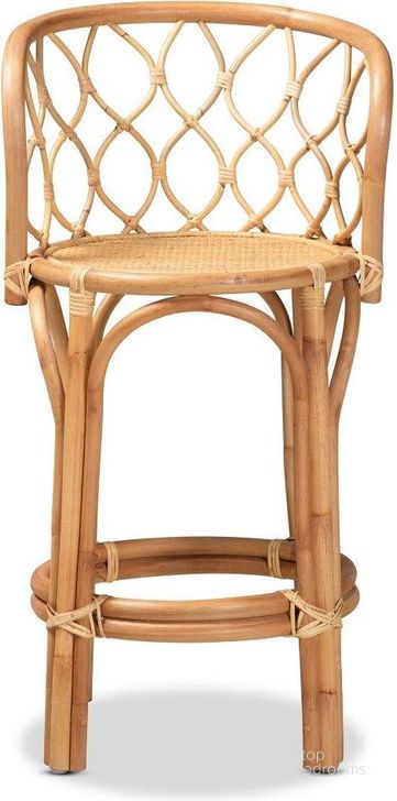 The appearance of Baxton Studio Diana Modern And Contemporary Natural Finished Rattan Counter Stool designed by Baxton Studio in the modern / contemporary interior design. This natural piece of furniture  was selected by 1StopBedrooms from Diana Collection to add a touch of cosiness and style into your home. Sku: Diana-Natural-CS. Material: Rattan. Product Type: Barstool. Image1