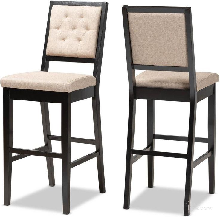 The appearance of Baxton Studio Gideon Modern and Contemporary Sand Fabric Upholstered and Dark Brown Finished Wood 2-Piece Bar Stool Set designed by Baxton Studio in the modern / contemporary interior design. This sand and dark brown piece of furniture  was selected by 1StopBedrooms from Gideon Collection to add a touch of cosiness and style into your home. Sku: RH2083BP-Sand/Dark Brown-BS. Material: Polyester. Product Type: Barstool. Image1