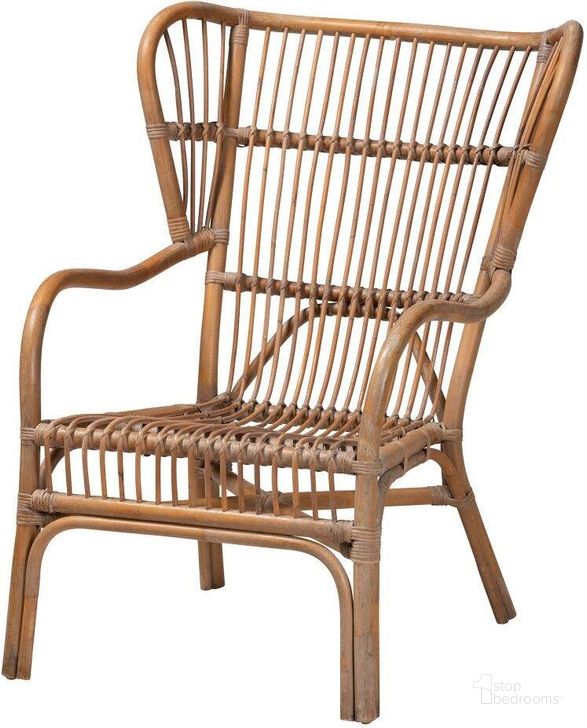 The appearance of Baxton Studio Lamaria Modern Bohmenian Natural Brown Antique Rattan Arm Chair designed by Baxton Studio in the coastal interior design. This natural brown piece of furniture  was selected by 1StopBedrooms from Lamaria Collection to add a touch of cosiness and style into your home. Sku: DC9099-Rattan-CC. Product Type: Living Room Chair. Material: Rattan. Image1