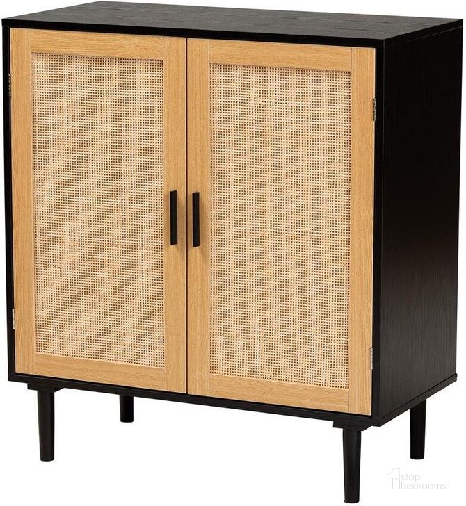 The appearance of Baxton Studio Maureen Mid-Century Modern Espresso Brown Wood And Rattan 2-Door Storage Cabinet designed by Baxton Studio in the transitional interior design. This brown piece of furniture  was selected by 1StopBedrooms from Maureen Collection to add a touch of cosiness and style into your home. Sku: SR191522-Brown/Tan Rattan-Cabinet. Product Type: Storage Cabinet. Material: MDF. Image1