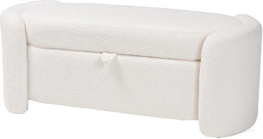 The appearance of Baxton Studio Oakes Modern And Contemporary Ivory Boucle Upholstered Storage Bench designed by Baxton Studio in the modern / contemporary interior design. This ivory piece of furniture  was selected by 1StopBedrooms from Oakes Collection to add a touch of cosiness and style into your home. Sku: 225-Beige-Bench. Material: Wood. Product Type: Storage Bench. Image1