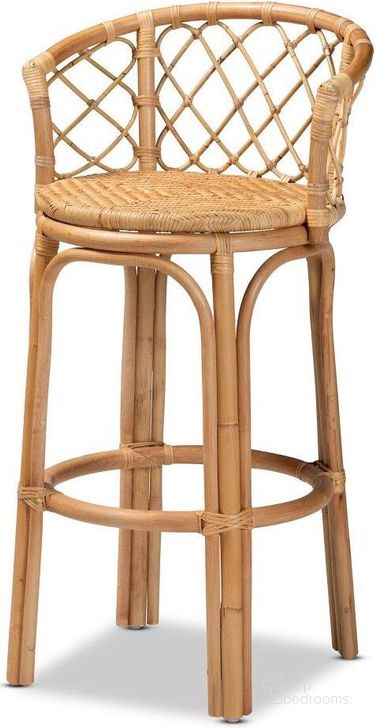 The appearance of Baxton Studio Orchard Modern Bohemian Natural Brown Rattan Bar Stool designed by Baxton Studio in the coastal interior design. This natural brown piece of furniture  was selected by 1StopBedrooms from Orchard Collection to add a touch of cosiness and style into your home. Sku: Orchard-Rattan-BS. Material: Rattan. Product Type: Barstool. Image1