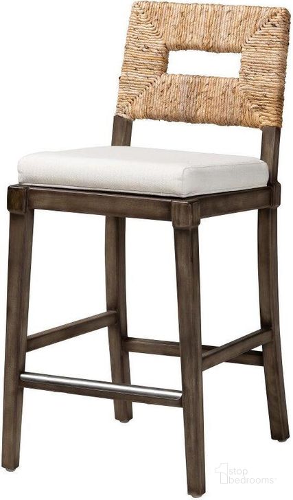 The appearance of Baxton Studio Porsha Modern Bohemian Dark Brown Finished Mahogany Wood and Natural Rattan Counter Stool designed by Baxton Studio in the coastal interior design. This brown white piece of furniture  was selected by 1StopBedrooms from Porsha Collection to add a touch of cosiness and style into your home. Sku: Porsha-Mahogany-CS. Material: Wood. Product Type: Barstool. Image1