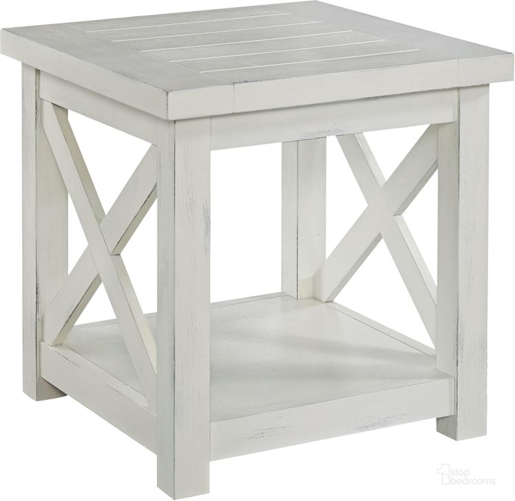 The appearance of Bay Lodge Off White End Table designed by Homestyles in the traditional interior design. This off white piece of furniture  was selected by 1StopBedrooms from Bay Lodge Collection to add a touch of cosiness and style into your home. Sku: 5523-20. Material: Wood. Product Type: End Table. Image1