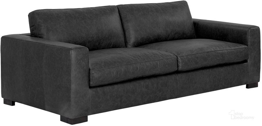 The appearance of Baylor Sofa - Marseille Black Leather designed by Sunpan in the modern / contemporary interior design. This black piece of furniture  was selected by 1StopBedrooms from Baylor Collection to add a touch of cosiness and style into your home. Sku: 106946. Material: Leather. Product Type: Sofa. Image1