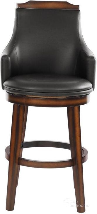 The appearance of Bayshore Swivel Pub Height Chair Set of 2 designed by Homelegance in the transitional interior design. This brown piece of furniture  was selected by 1StopBedrooms from Bayshore Collection to add a touch of cosiness and style into your home. Sku: 5447-29S. Material: Faux Leather. Product Type: Barstool. Image1