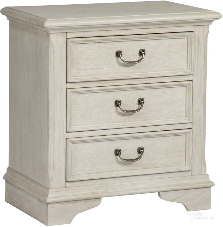 The appearance of Bayside White 3 Drawer Nightstand designed by Liberty in the transitional interior design. This white piece of furniture  was selected by 1StopBedrooms from Bayside Collection to add a touch of cosiness and style into your home. Sku: 249-BR61. Material: Wood. Product Type: Nightstand. Image1
