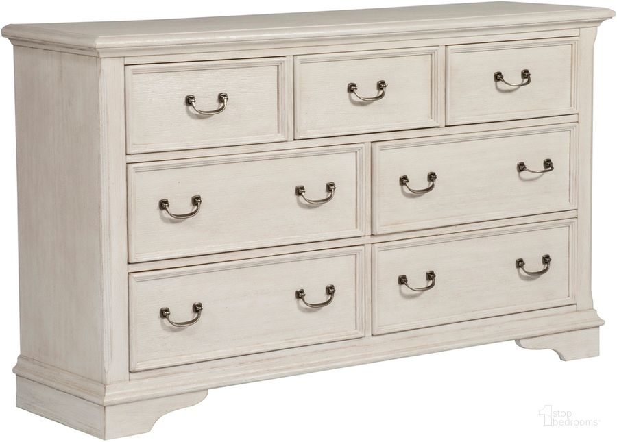 The appearance of Bayside White 7 Drawer Dresser designed by Liberty in the transitional interior design. This white piece of furniture  was selected by 1StopBedrooms from Bayside Collection to add a touch of cosiness and style into your home. Sku: 249-BR31. Material: Wood. Product Type: Dresser. Image1