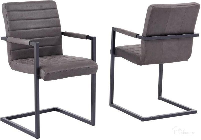 The appearance of Bazely 2 Piece Industrial Chic Faux Leather Side Chairs In Gray designed by Best Master Furniture in the industrial interior design. This gray piece of furniture  was selected by 1StopBedrooms from Bazely Collection to add a touch of cosiness and style into your home. Sku: BA224GC. Material: Faux Leather. Product Type: Side Chair. Image1