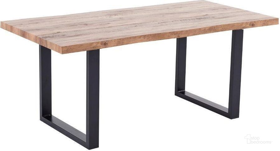 The appearance of Bazely Industrial Chic Rectangular Oak Wood Dining Table With Black Base designed by Best Master Furniture in the transitional interior design. This black piece of furniture  was selected by 1StopBedrooms from Bazely Collection to add a touch of cosiness and style into your home. Sku: BA224T. Table Base Style: Double Pedestal. Material: Wood. Product Type: Dining Table. Table Top Shape: Rectangular. Size: 36". Image1