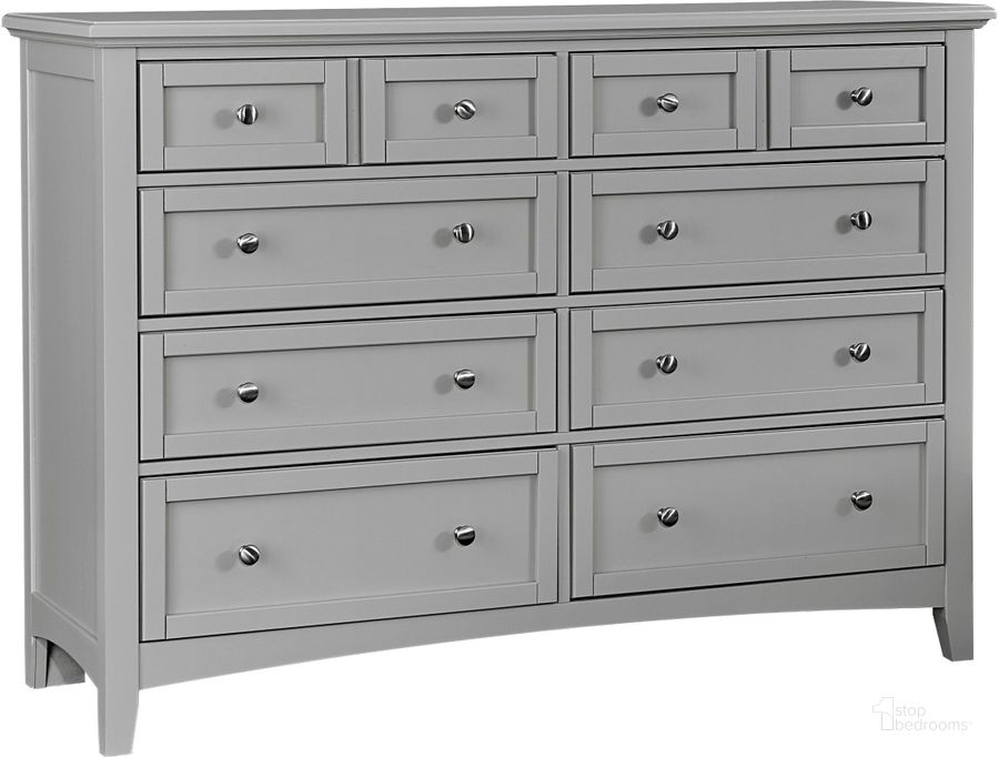 The appearance of Bonanza Gray 8 Drawer Triple Dresser designed by Vaughan Bassett in the transitional interior design. This gray piece of furniture  was selected by 1StopBedrooms from Bonanza Collection to add a touch of cosiness and style into your home. Sku: BB26-002. Product Type: Dresser. Image1