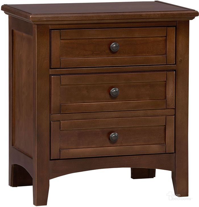 The appearance of Bonanza Cherry 2 Drawer Nightstand designed by Vaughan Bassett in the transitional interior design. This cherry piece of furniture  was selected by 1StopBedrooms from Bonanza Collection to add a touch of cosiness and style into your home. Sku: BB28-226. Product Type: Nightstand. Image1