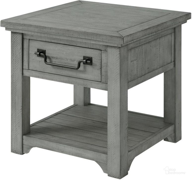 The appearance of Beach House Dove Grey 1 Drawer End Table designed by Martin Svensson Home in the coastal interior design. This dove grey piece of furniture  was selected by 1StopBedrooms from Beach House Collection to add a touch of cosiness and style into your home. Sku: 860239. Material: Wood. Product Type: End Table. Image1