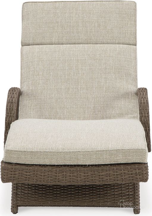 Beachcroft Beige Chaise Lounge with Cushion by Ashley Furniture