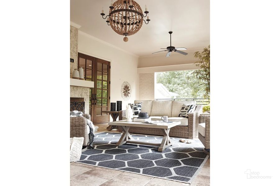 Beachcroft Light Gray Outdoor Sofa with Cushion by Ashley Furniture