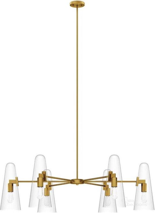 The appearance of Beacon Brass 6-Light Chandelier EEI-5648-CLR-SBR designed by Modway in the modern / contemporary interior design. This brass piece of furniture  was selected by 1StopBedrooms from Beacon Collection to add a touch of cosiness and style into your home. Sku: EEI-5648-CLR-SBR. Product Type: Chandelier. Material: PVC. Image1