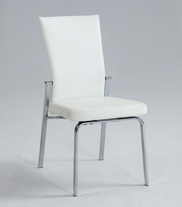 The appearance of Bear Flat White Side Chair Set of 2 0qd2375316 designed by Luxury Loft in the modern / contemporary interior design. This white piece of furniture  was selected by 1StopBedrooms from Bear Flat Collection to add a touch of cosiness and style into your home. Sku: MOLLY-SC-WHT. Material: Faux Leather. Product Type: Side Chair.